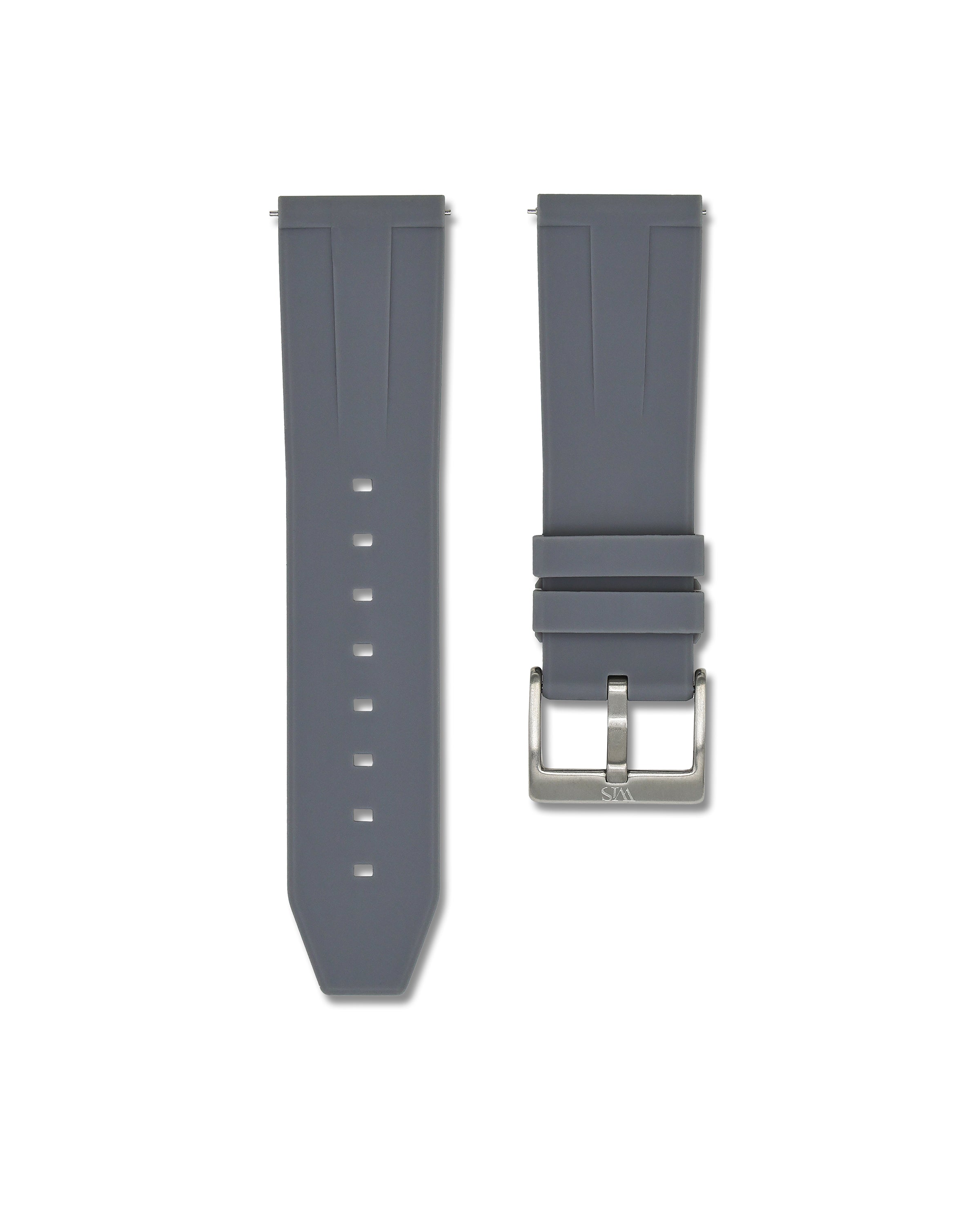 Grey Rubber Quick Release Watch Band | WIS Watch Straps