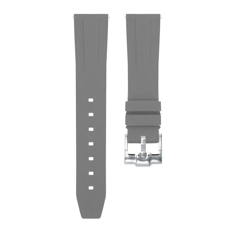 Charcoal Grey - Quick Release Rubber Watch Strap for TAG Heuer Monza