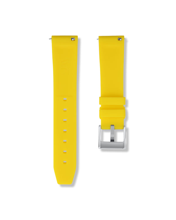 Lemon Yellow Quick Release Rubber Strap 20mm | WISSTRAPS