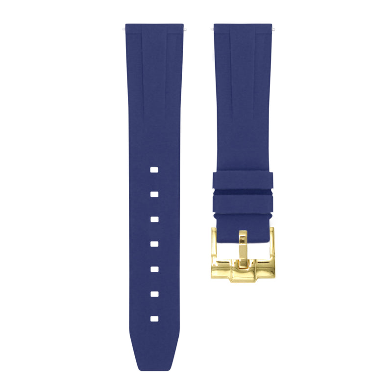 Marine Blue - Quick Release Rubber Watch Strap For TAG Heuer Carrera