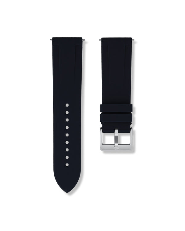 Marine Blue Quick Release Rubber Strap 24mm | WISSTRAPS