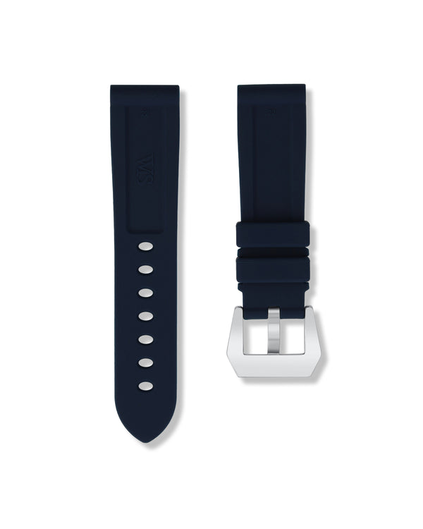 Marine Blue Rubber Watch Band | WISSTRAPS