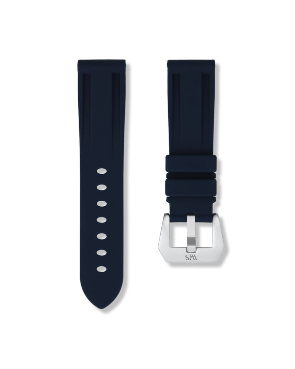 Marine Blue Rubber Watch Band | WISSTRAPS