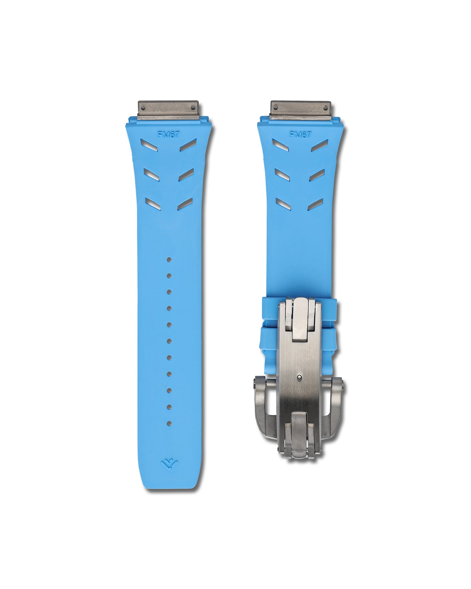 Richard Mille Miami Blue Rubber WIS Watch Straps RM 67-01