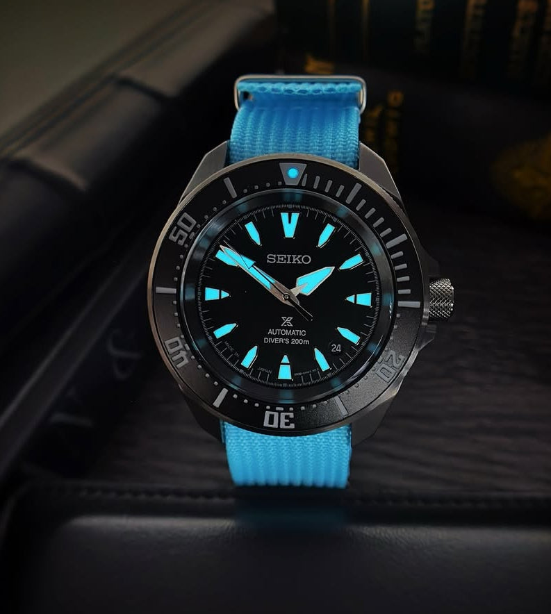 Miami Blue Woven Nylon 20mm | WIS Watch Straps