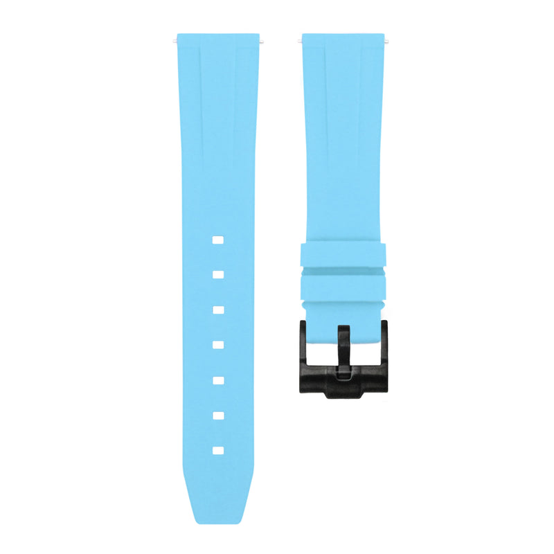 Miami Blue - Quick Release Rubber Watch Strap For Glashütte SeaQ