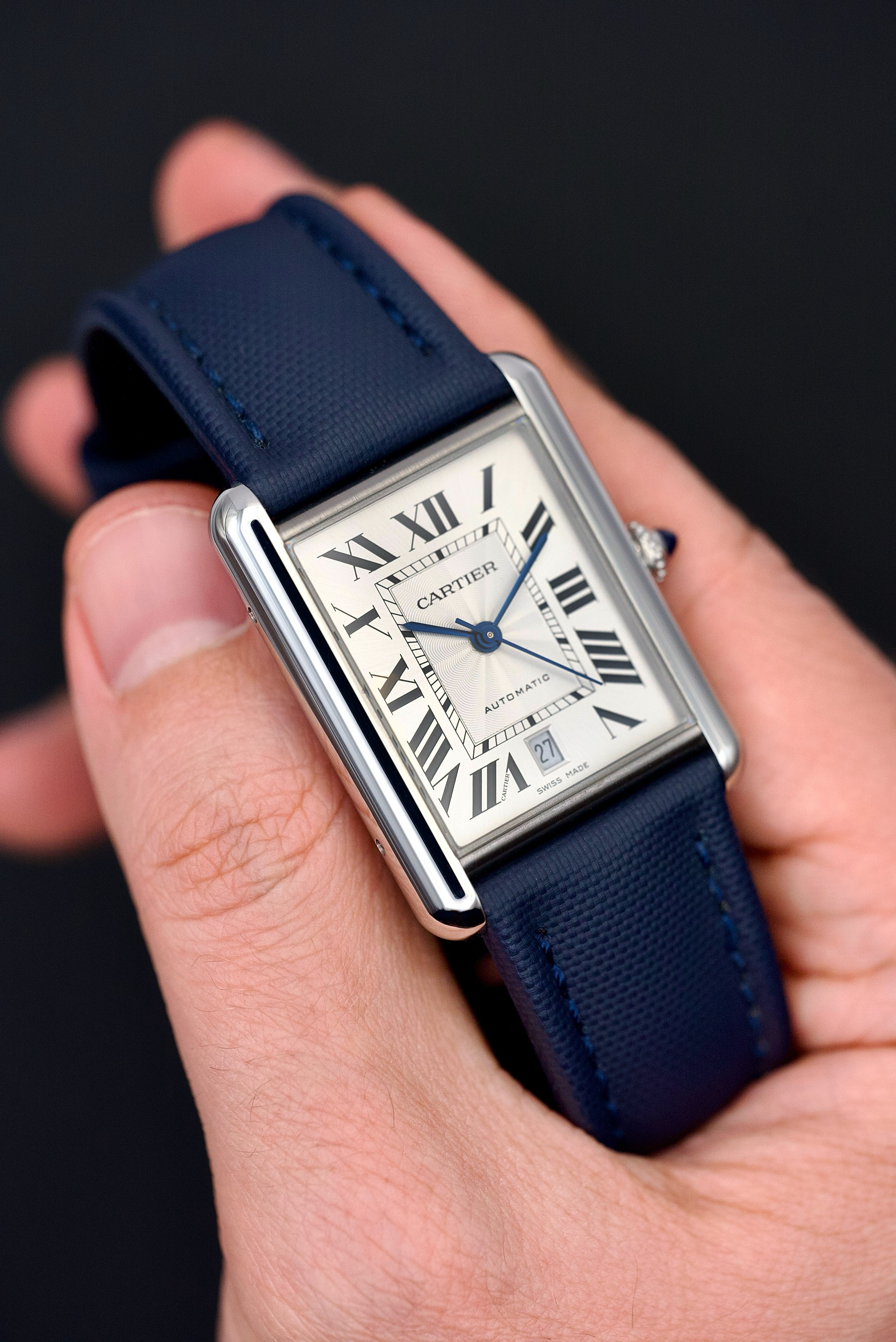 Midnight Blue Sailcloth Strap 20mm