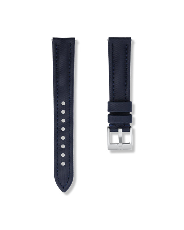 Midnight Blue Sailcloth Watch Strap 19mm | WISSTRAPS