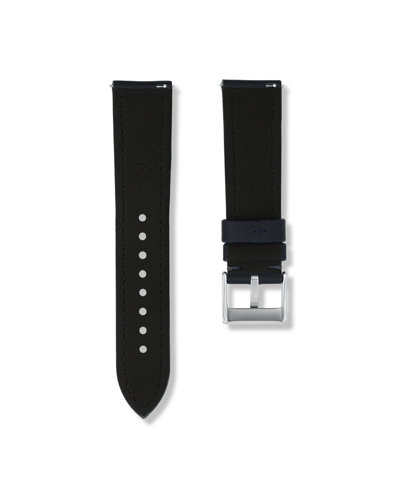 Midnight Blue Sailcloth Watch Strap 22mm | WISSTRAPS