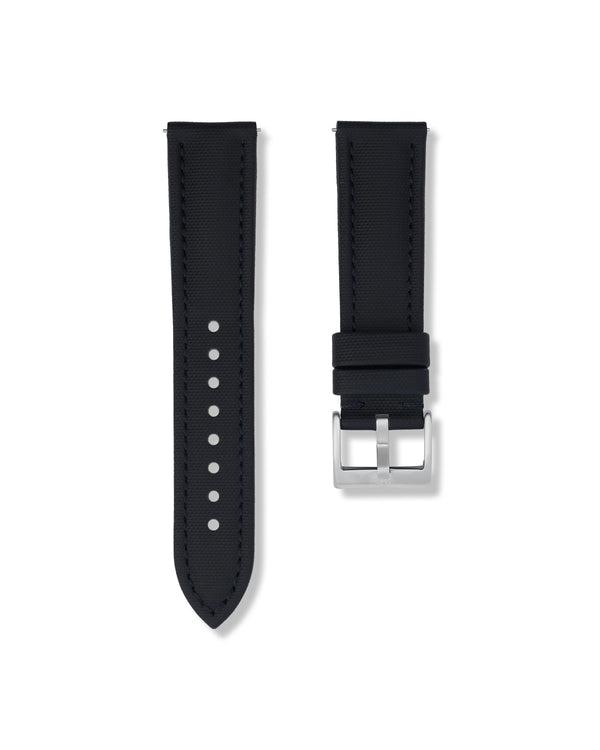 Midnight Blue Sailcloth Watch Strap 22mm | WISSTRAPS