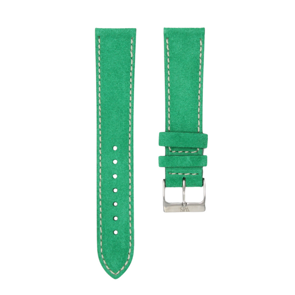 Mint Green - Suede Leather Watch Strap For 20mm