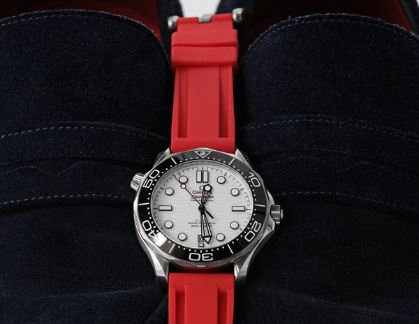 SALMON RED - RUBBER WATCH STRAP FOR ORIS DIVER 65