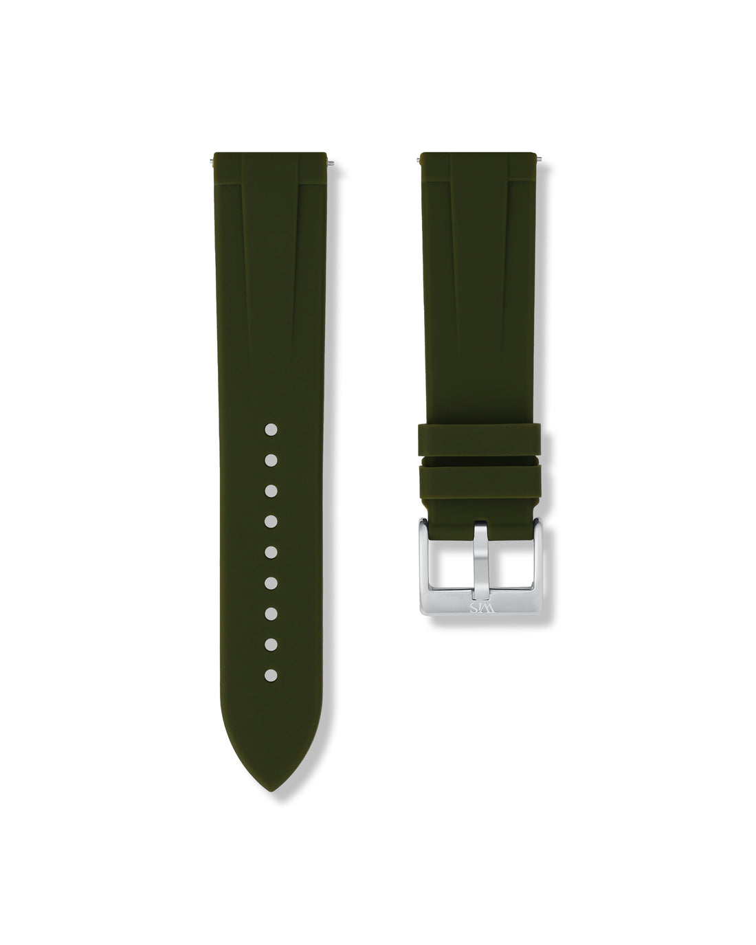 Olive Green Quick Release Rubber Strap 22mm | WISSTRAPS