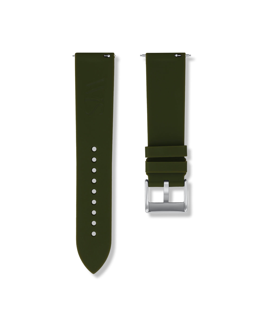 Olive Green Quick Release Rubber Strap 22mm | WISSTRAPS