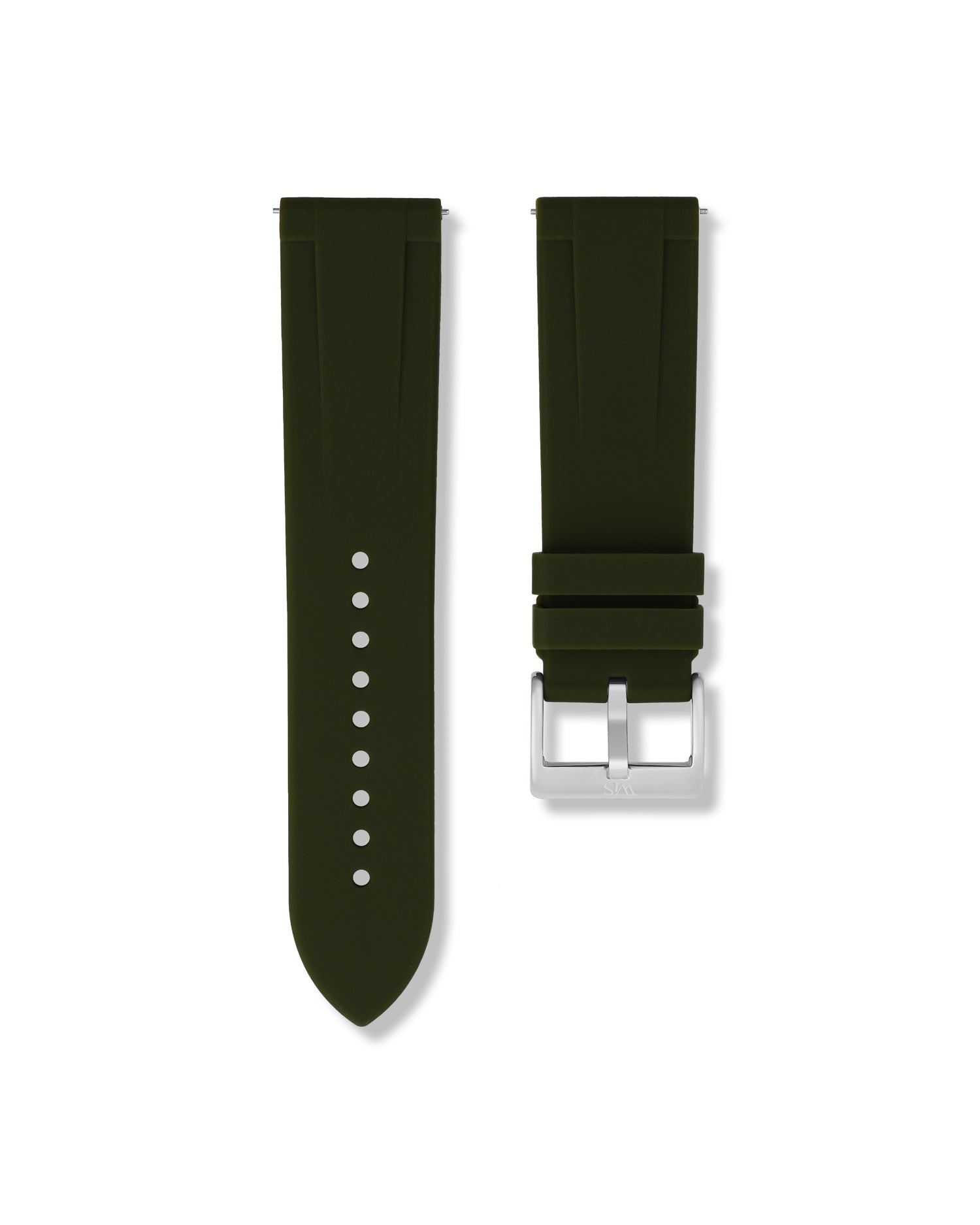 Olive Green Quick Release Rubber Strap 24mm | WISSTRAPS