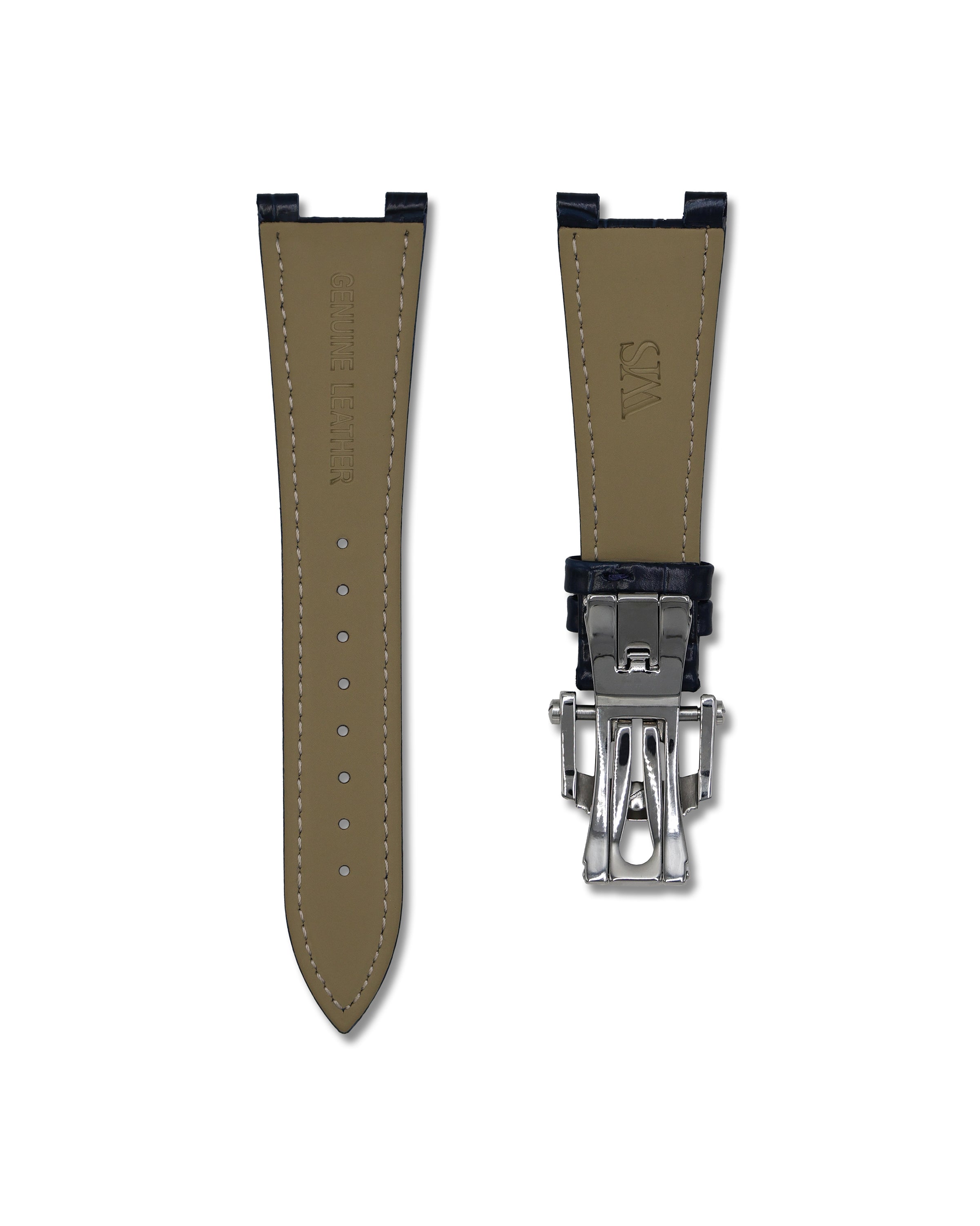 Patek Philippe Nautilus Blue Alligator Leather Watch Strap | WIS Watch Straps