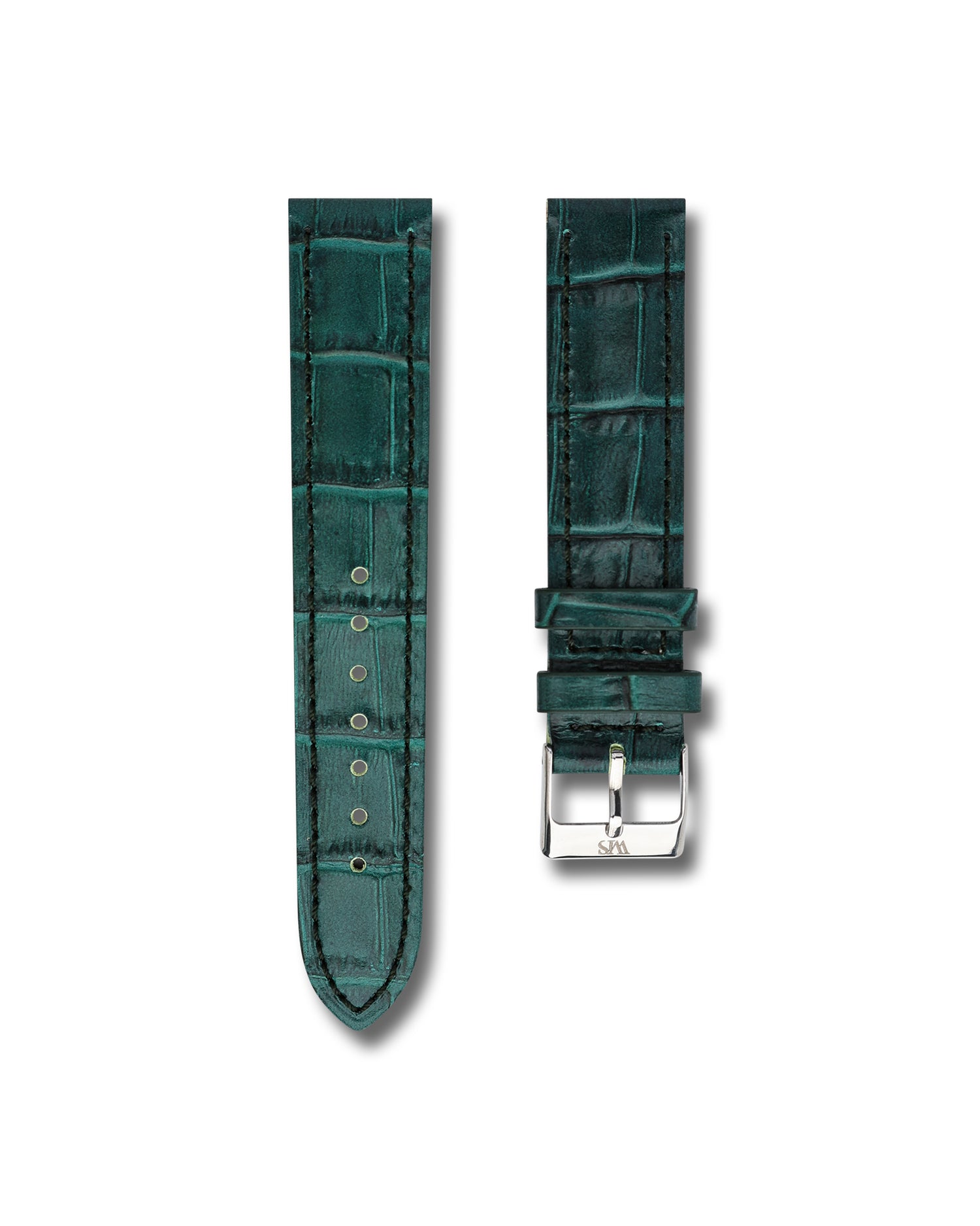 Dark Green Alligator Leather Watch Band | WIS Watch Straps