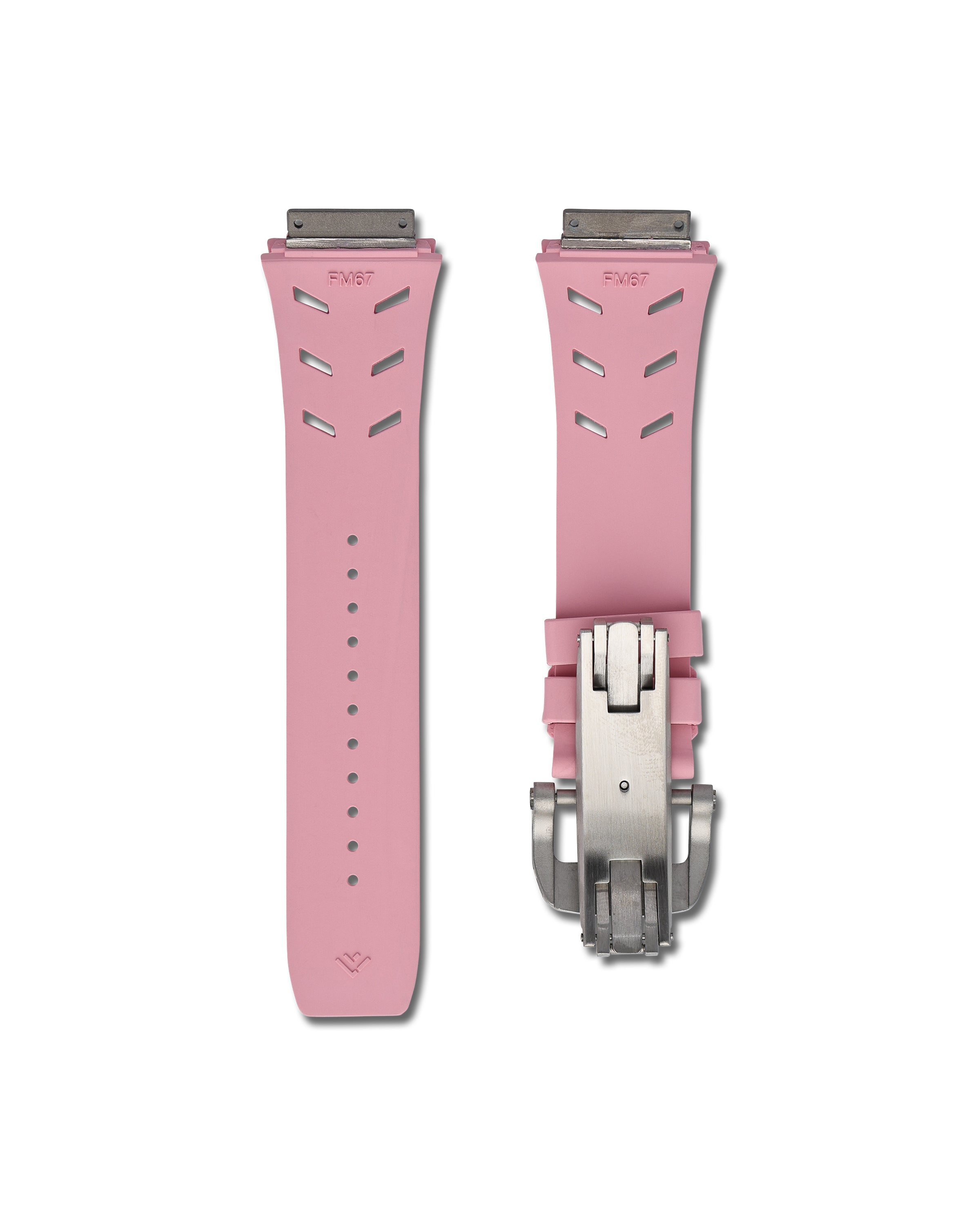 Pink Rubber Watch Strap For Richard Mille 67-02