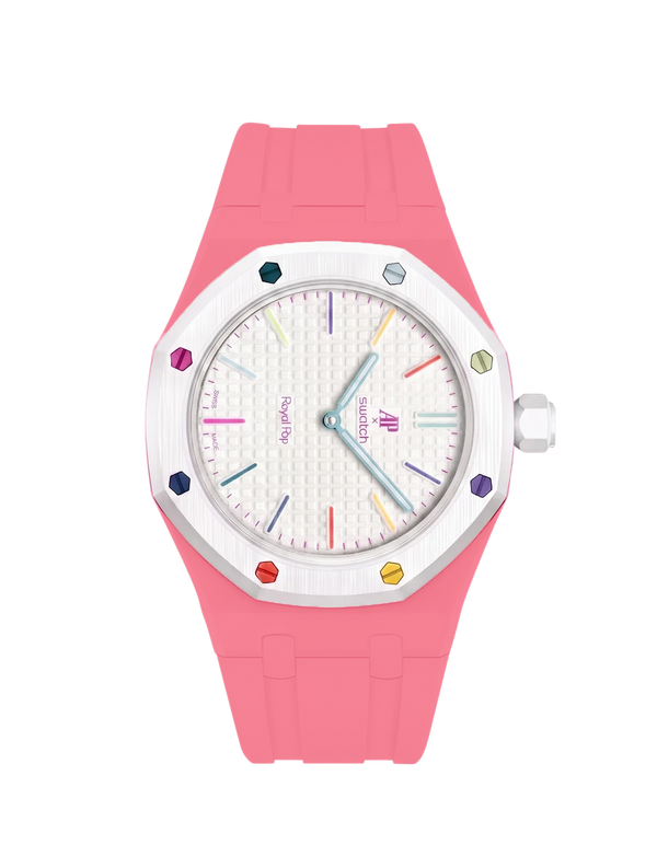 AP x Swatch Royal Pop Pink Rubber Wrist Strap | WIS Watch Straps