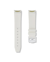 Polar White Curved Rubber Strap 20mm | WISSTRAPS