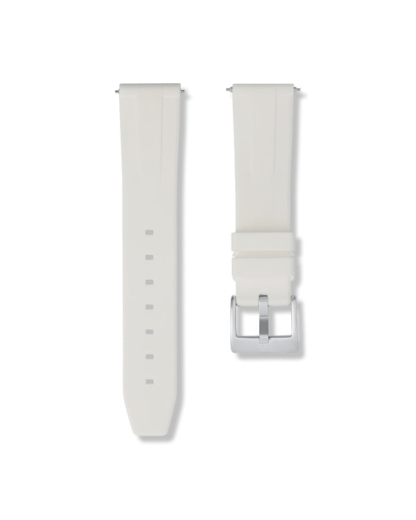 Polar White Quick Release Rubber Strap 20mm | WISSTRAPS