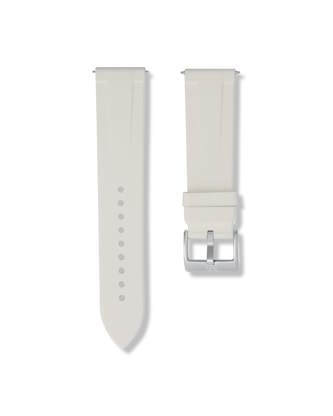 Polar White Quick Release Rubber Strap 22mm | WISSTRAPS