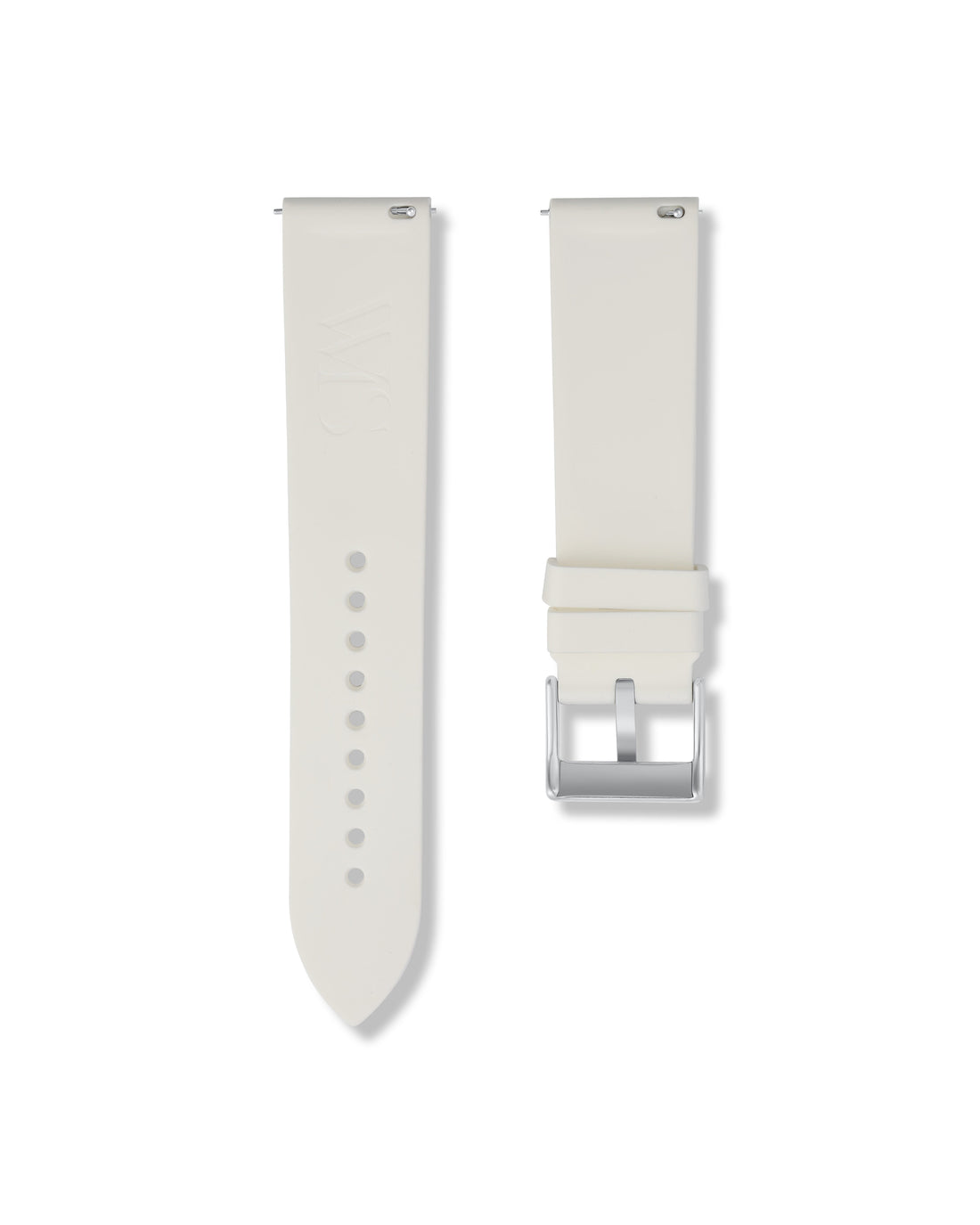 Polar White Quick Release Rubber Strap 22mm | WISSTRAPS