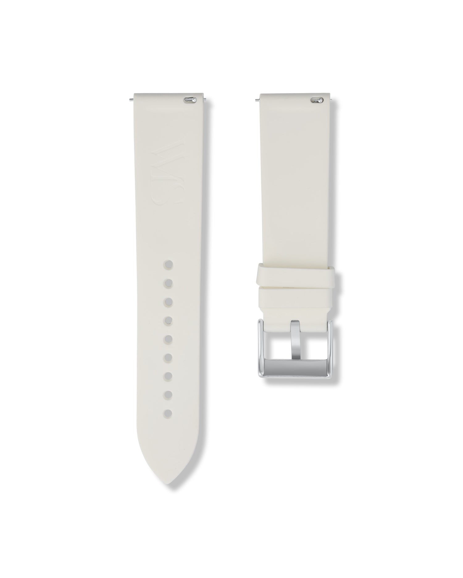 Polar White Quick Release Rubber Strap 22mm | WISSTRAPS