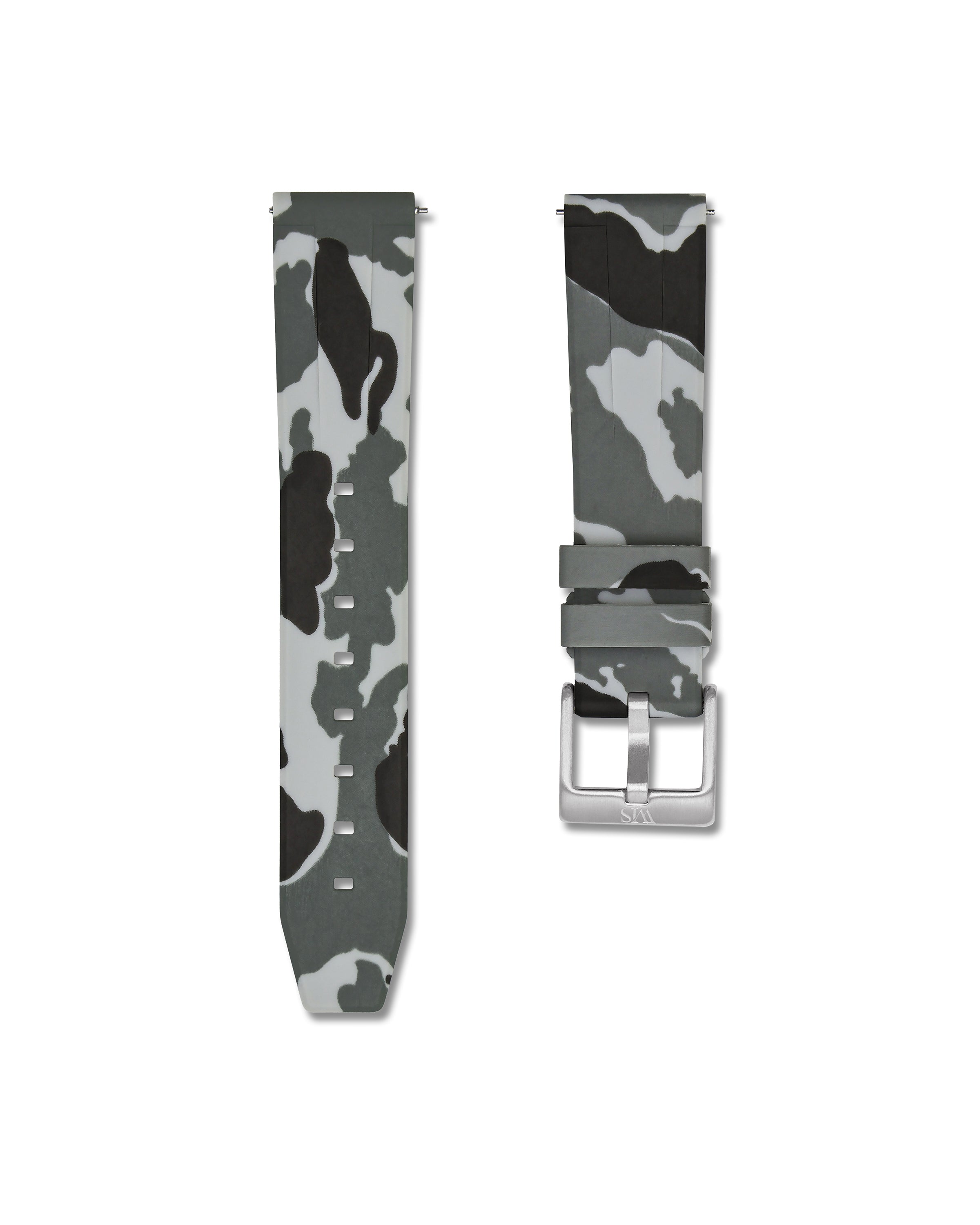 Quick Release Arctic Camo Polished Silver Buckle