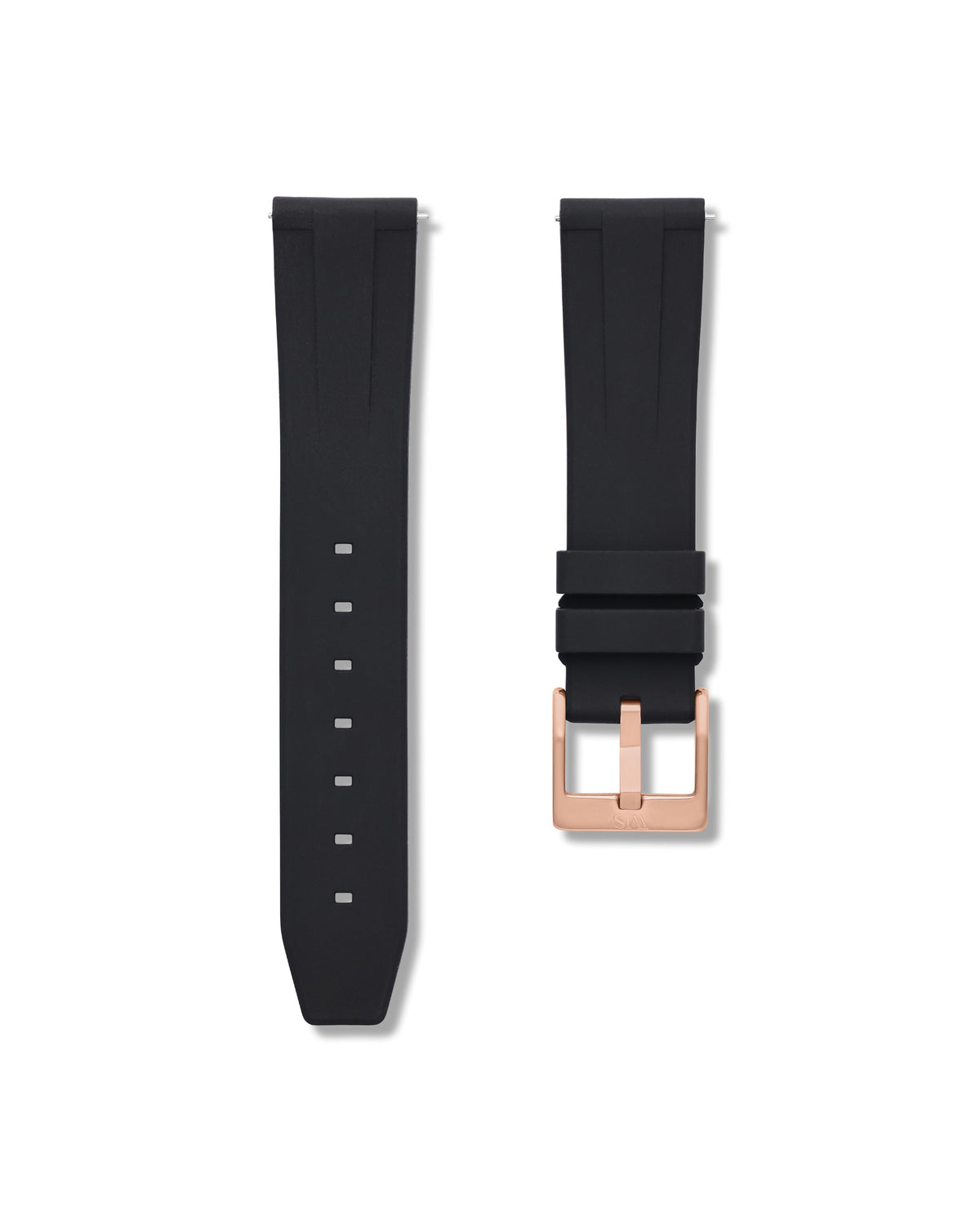 Quick Release Black Polished Rose Gold Buckle