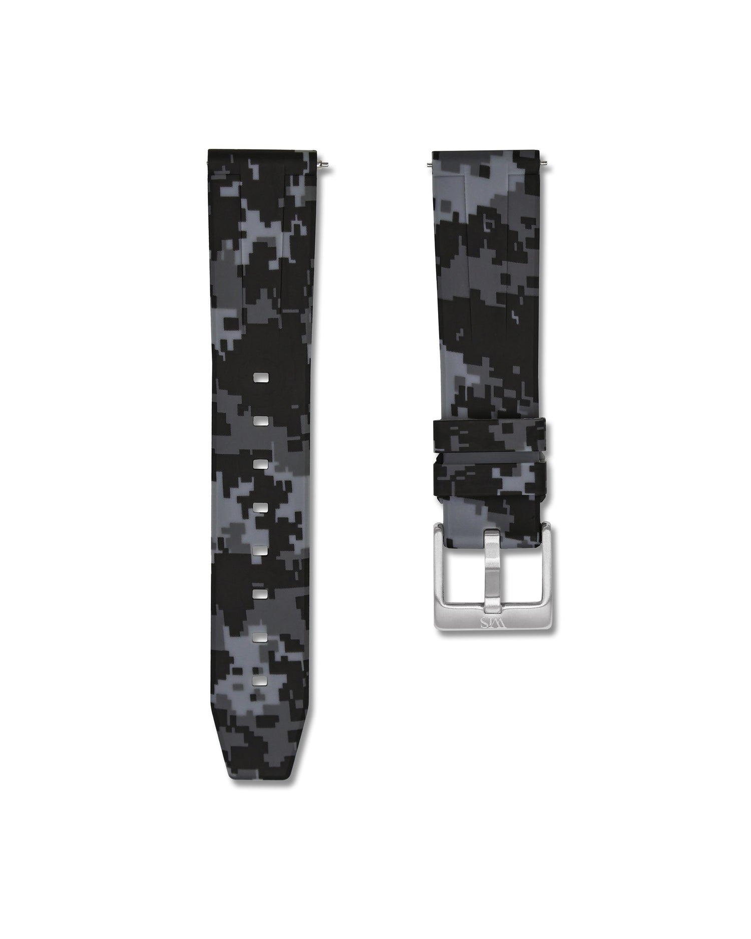Quick Release Digital Camo Polished Silver Buckle