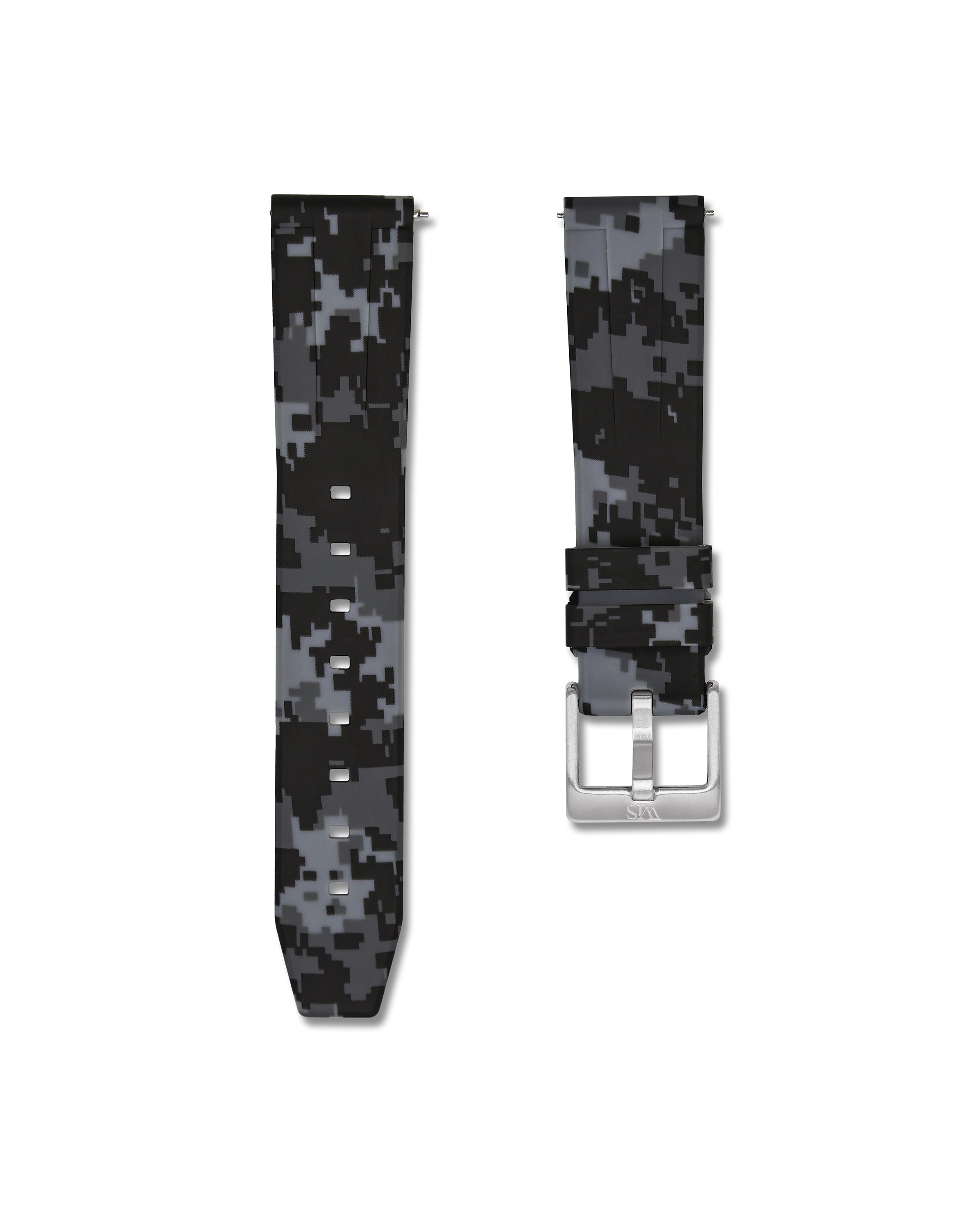 Quick Release Digital Camo Polished Silver Buckle