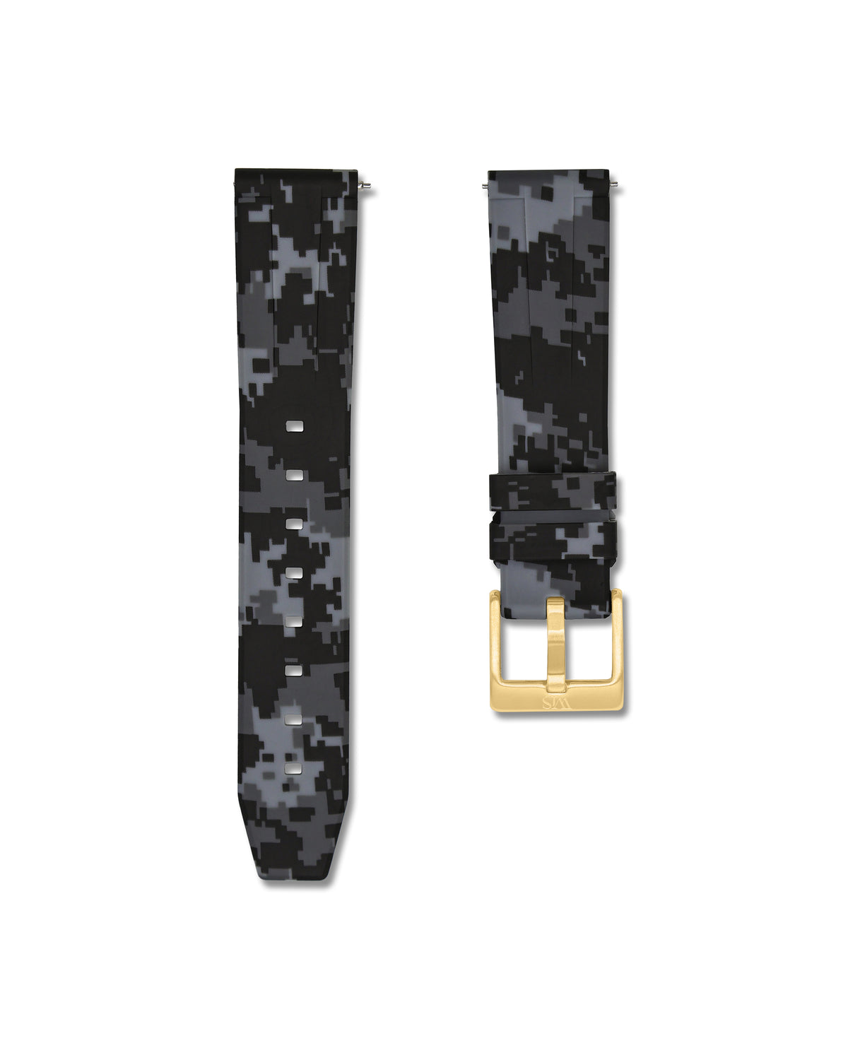 Grey Digital Camo - Quick Release Rubber Watch Strap For Omega Seamaster