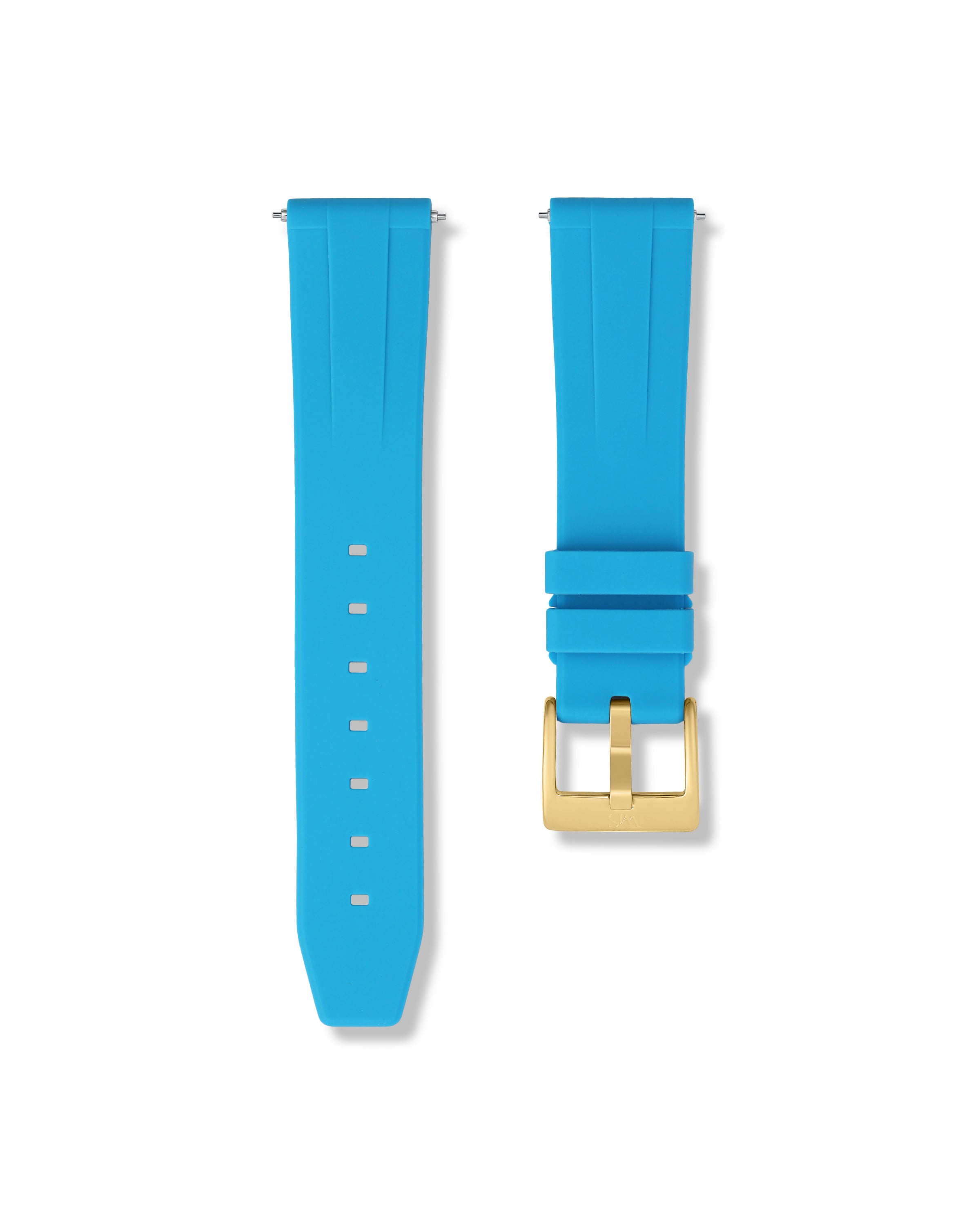 Quick Release Miami Blue Polished Gold Buckle