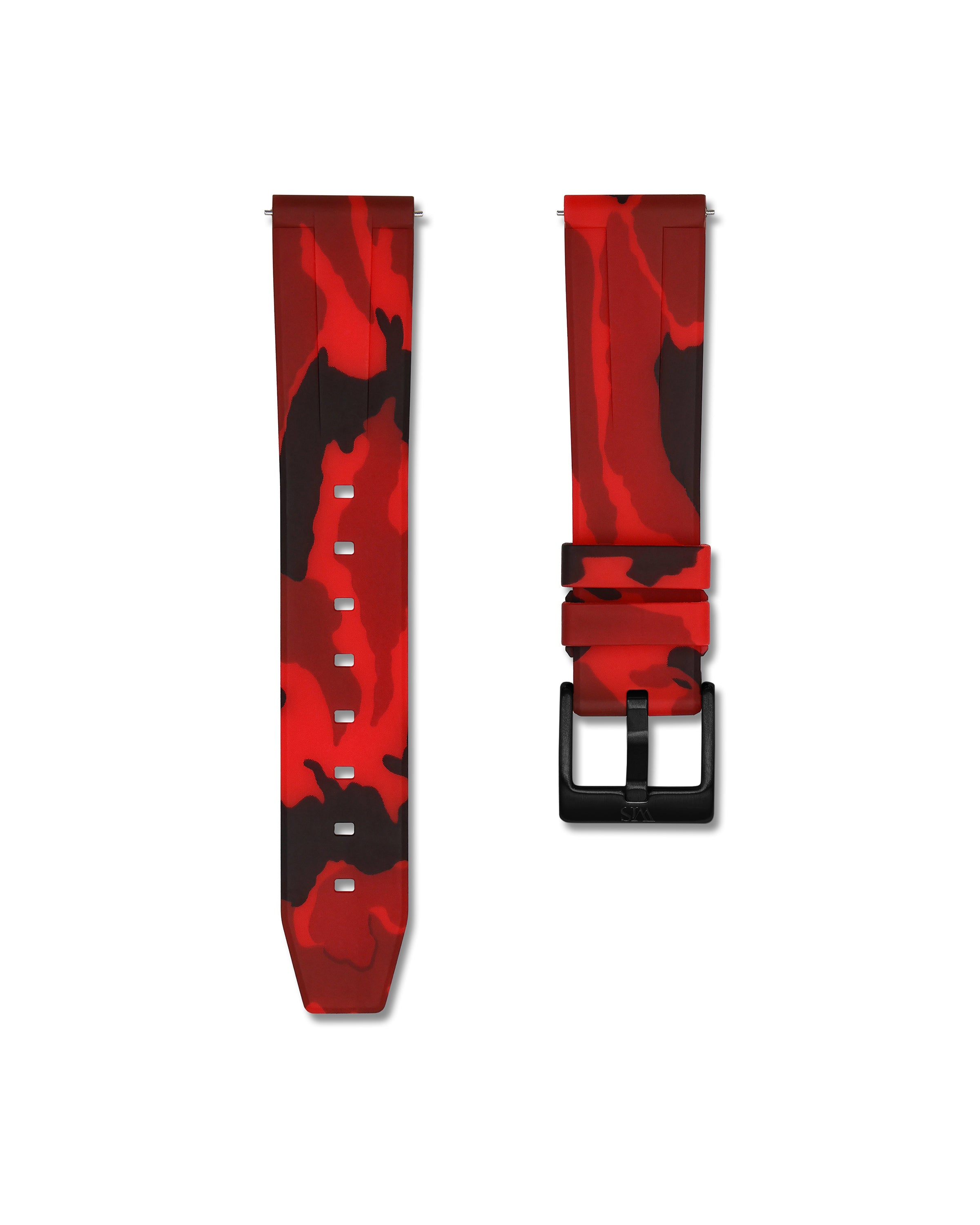 Quick Release Red Camo PVD Black Buckle