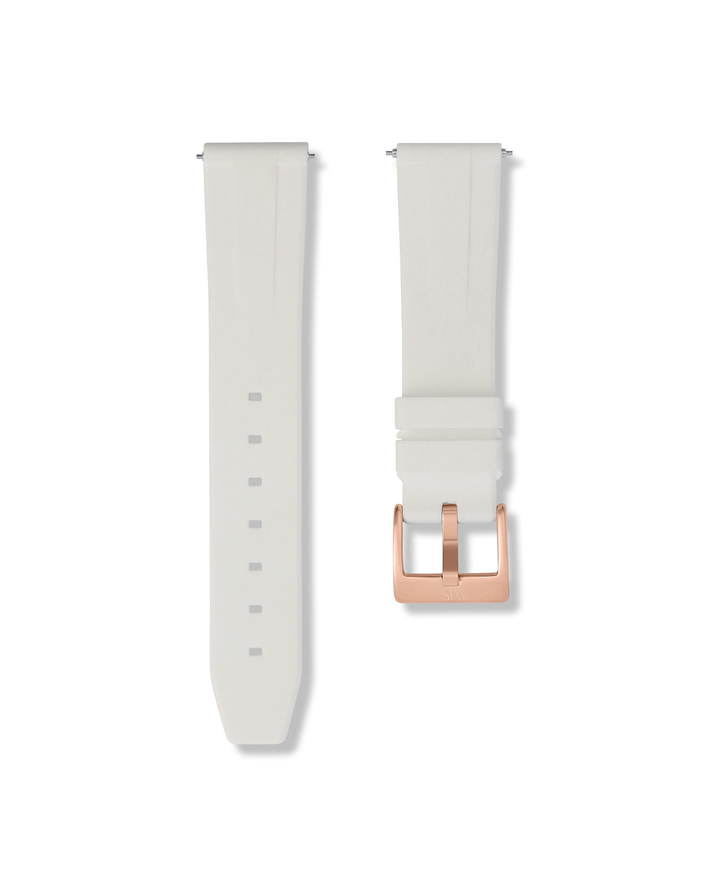 Quick Release White Polished Rose Gold Buckle