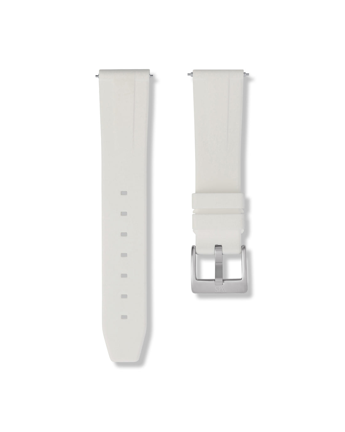 Quick Release White Polished Silver Buckle
