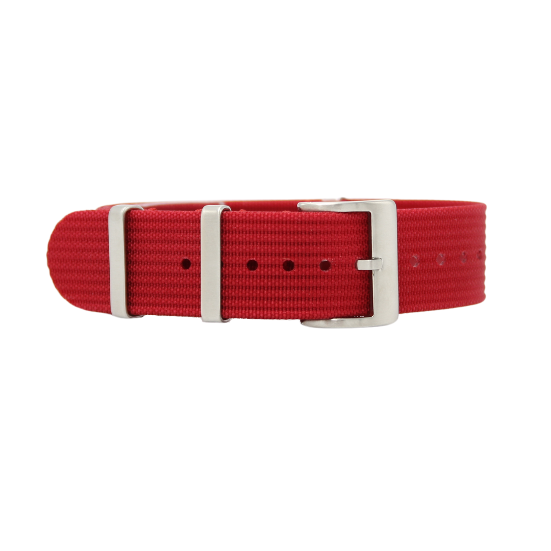 Scarlet Red Nato Watch Strap For Omega Seamaster Wisstraps