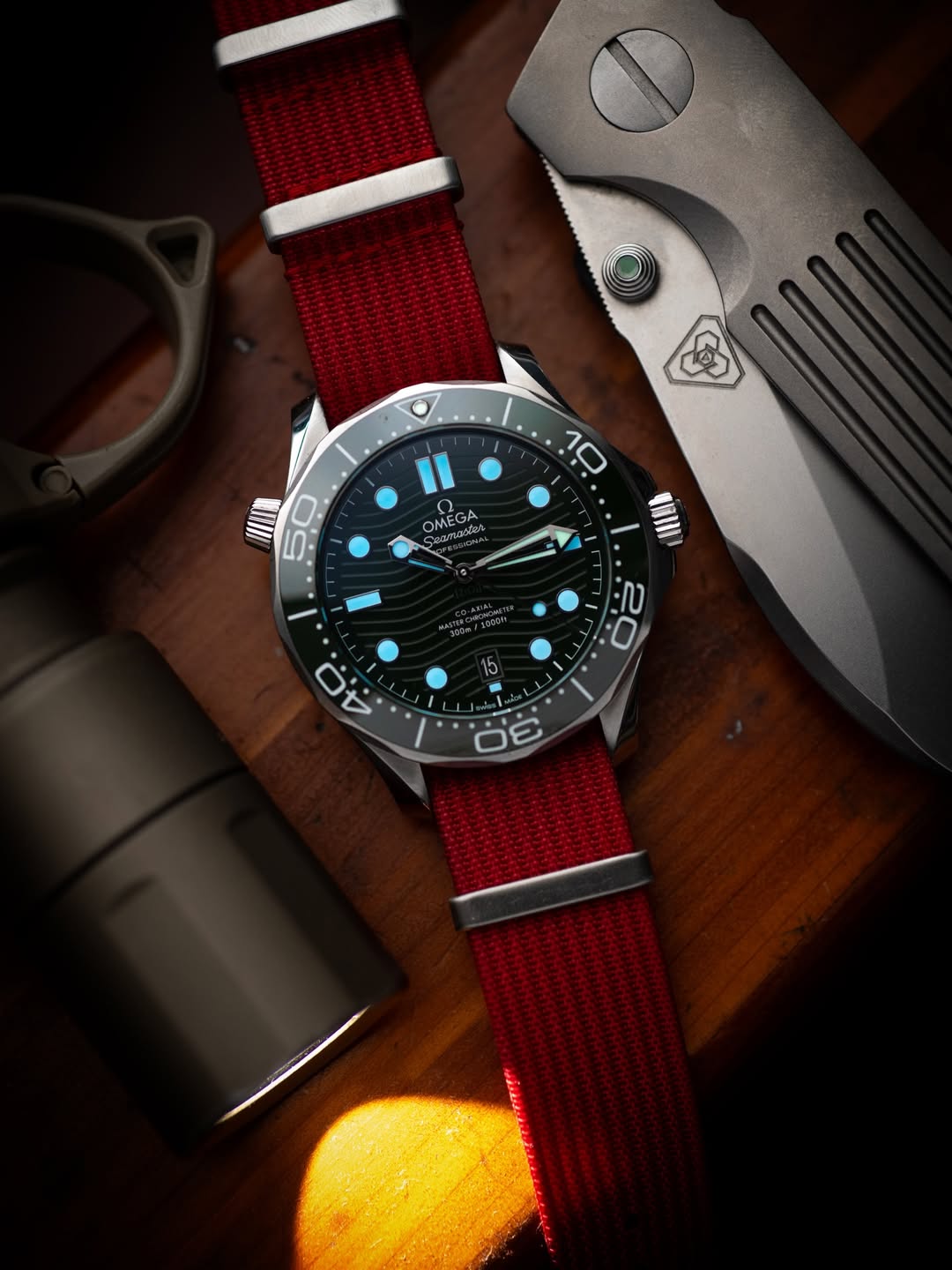 20mm Red Woven Nylon Watch Strap | WIS Watch Straps