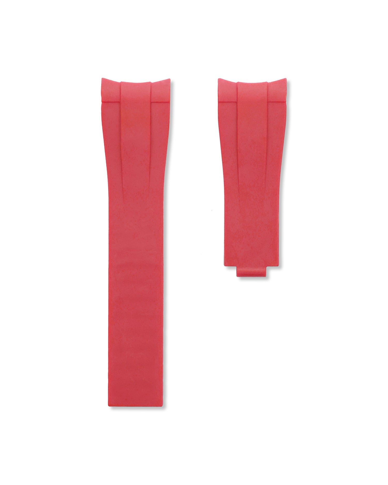 Salmon Red Rubber Oysterflex Strap | WISSTRAPS Watch Bands