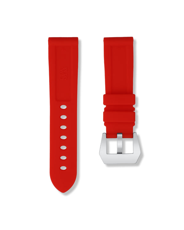 Salmon Red Rubber Watch Band | WISSTRAPS