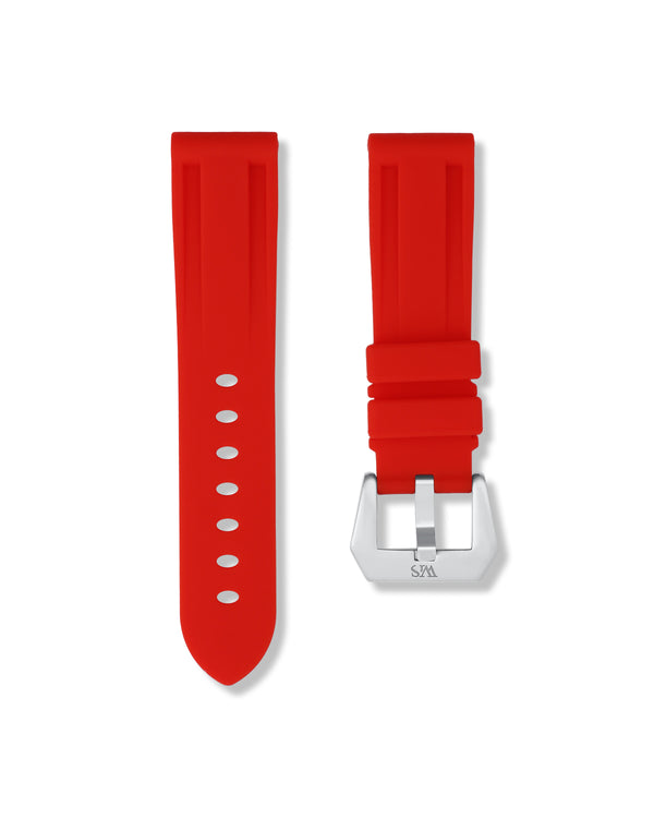 Salmon Red Rubber Watch Band | WISSTRAPS