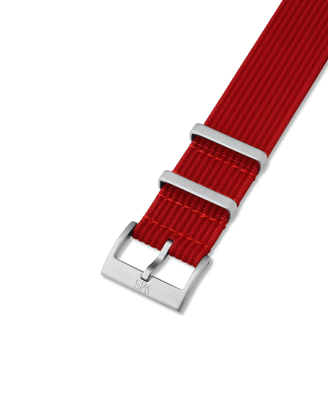 Scarlet Red Woven Nylon Strap 22mm | WISSTRAPS Watch Bands