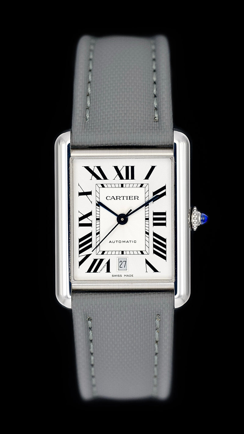 Correa de reloj Nato para Cartier Ronde Solo de Cartier, color rojo escarlata