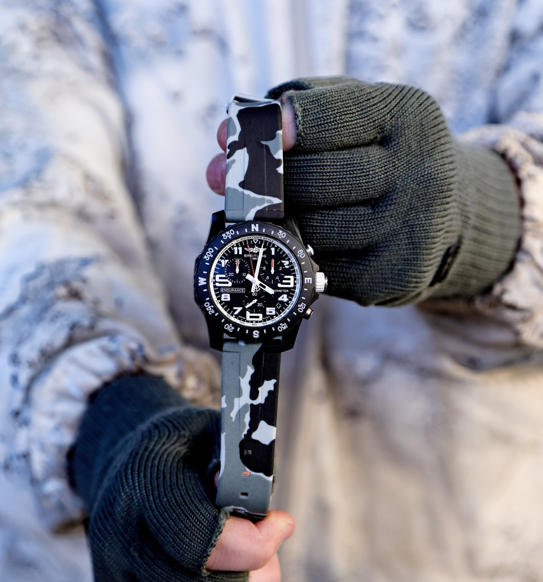 Arctic Camo Rubber Quick Release Watch Strap | WIS Straps
