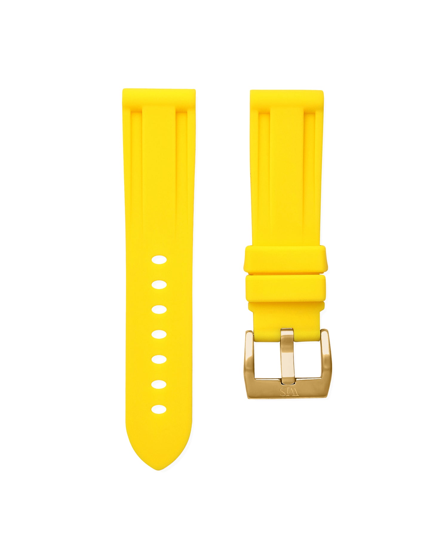 Straight Lug Yellow Polished Gold Buckle