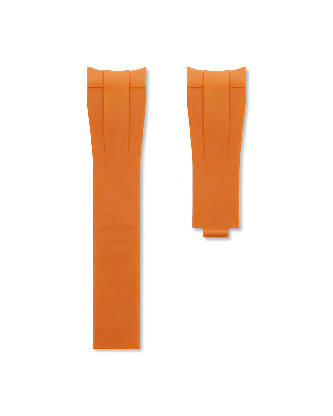Tangerine Orange Rubber Oysterflex Strap | WISSTRAPS Watch Bands