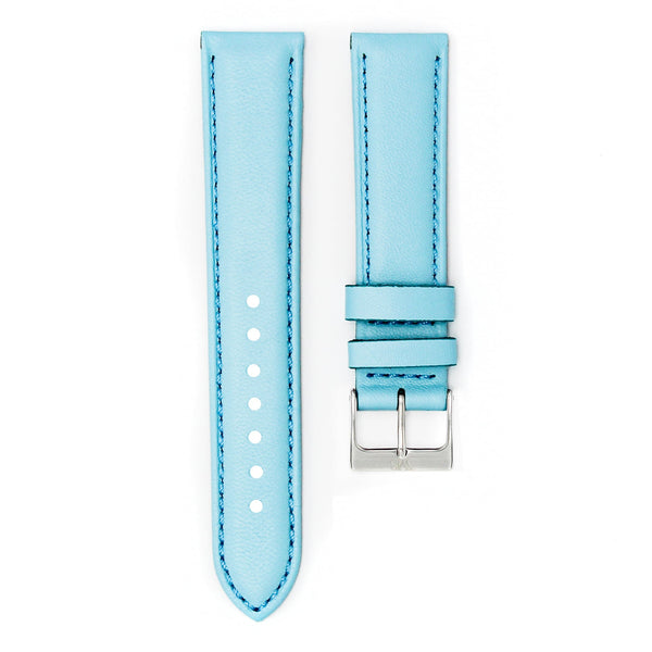 SKY BLUE - HANDMADE ITALIAN LEATHER WATCH STRAP FOR OMEGA X WATCH MOONSWATCH