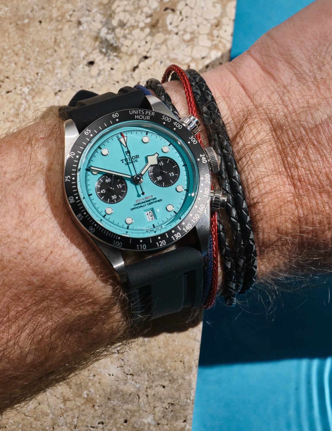 22mm Black Rubber WIS Watch Straps