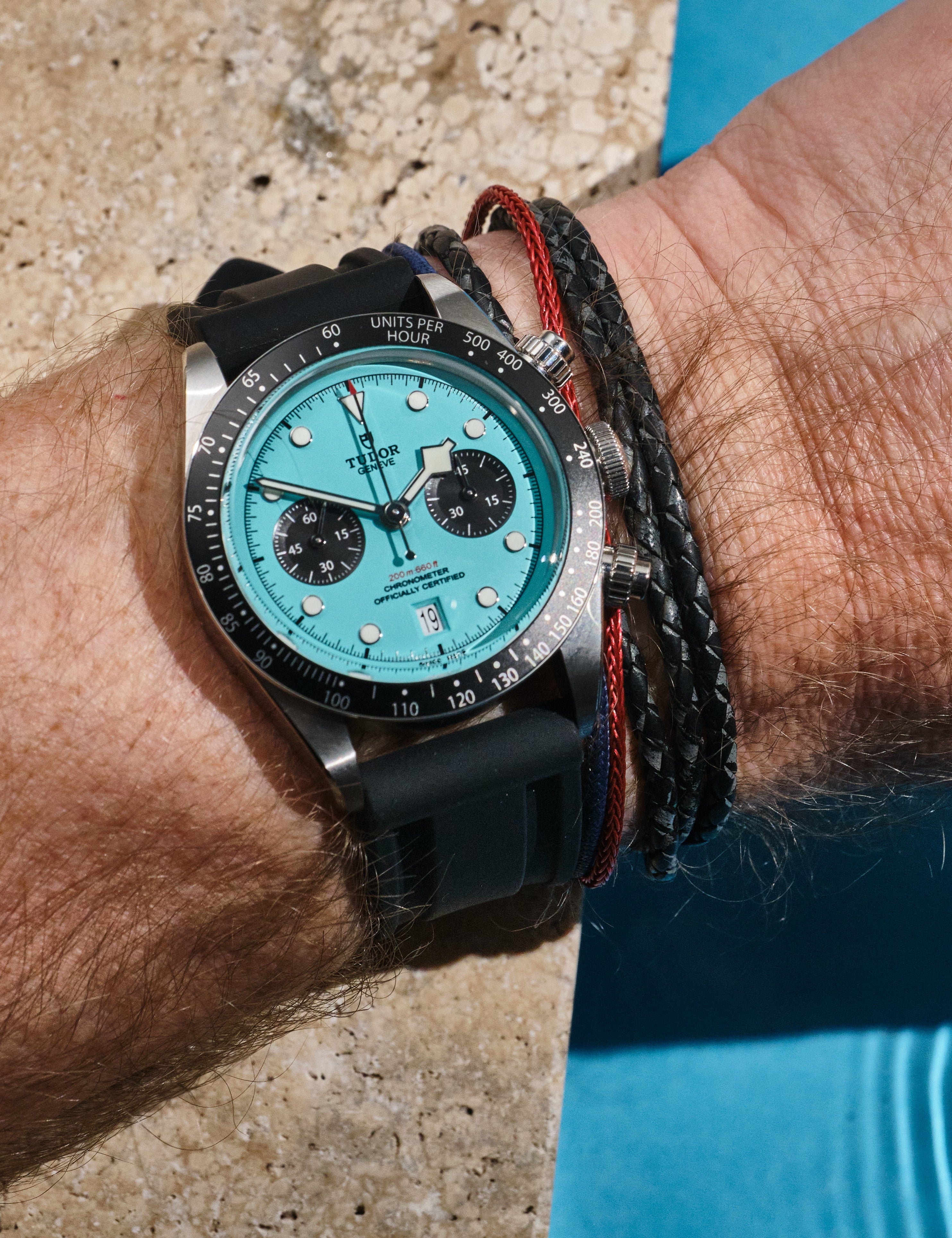 22mm Black Rubber WIS Watch Straps
